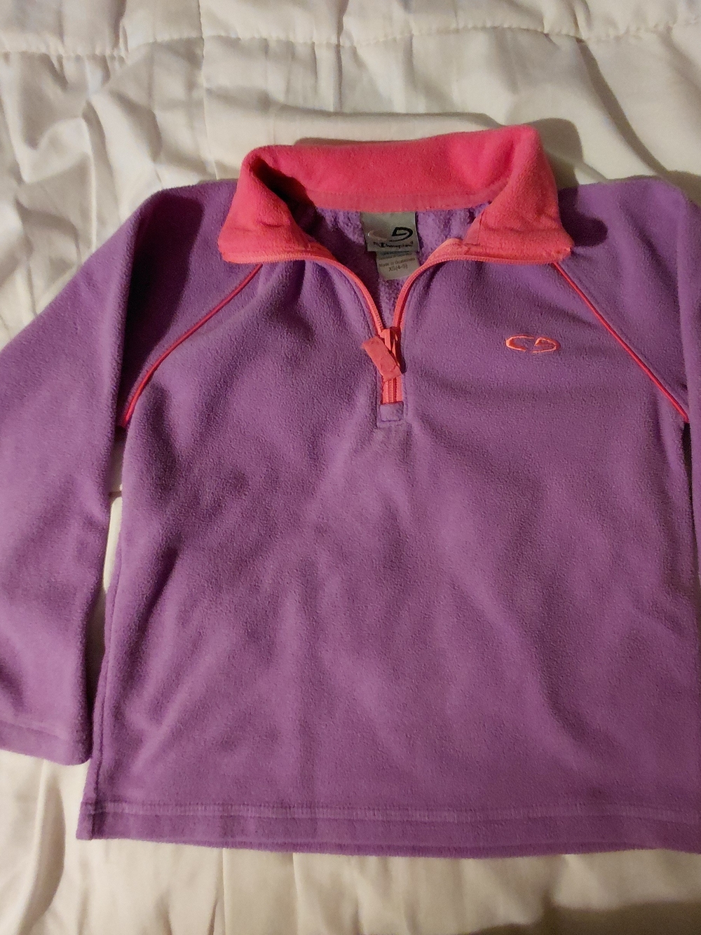 Champion Girls XS Quarter Zip Fleece Shirt